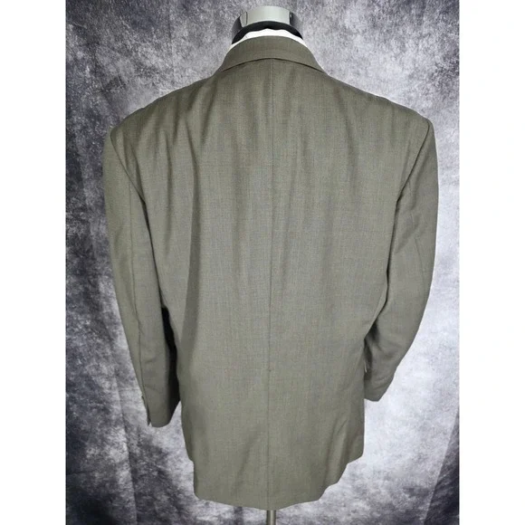Oscar De La Renta 2 Piece Blazer Jacket & Vest‎Mens 42R Green Sports Coat Wool